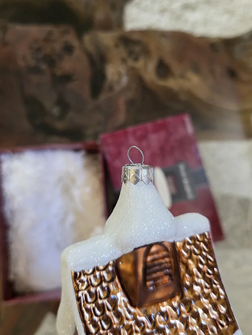 Hallmark 1998 Sugarplum Cottage Crown Reflections Blown Glass Ornament QBG6917 B